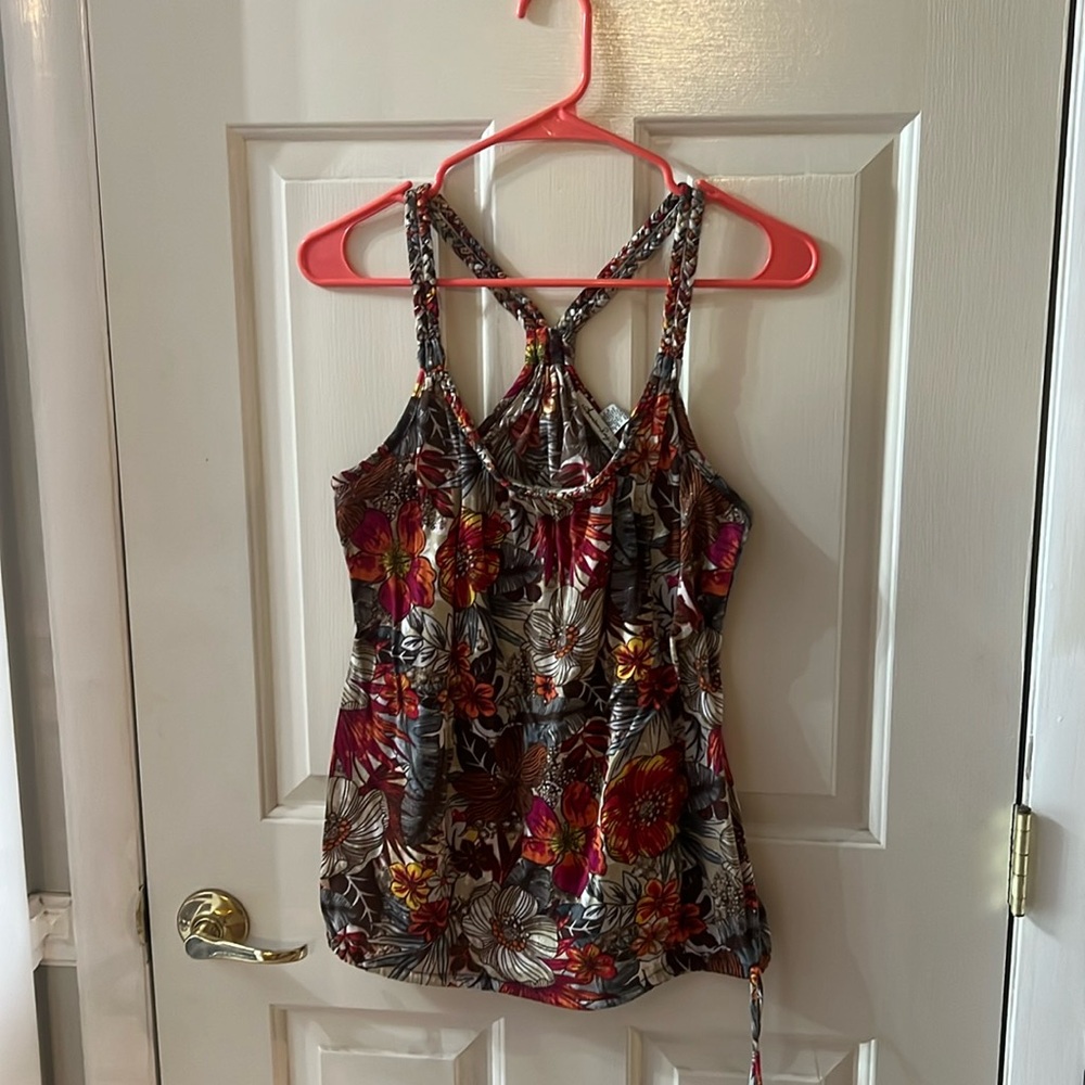 Hawaiian Floral Tank Top